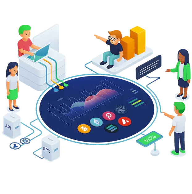 Staking infrastructure visualization